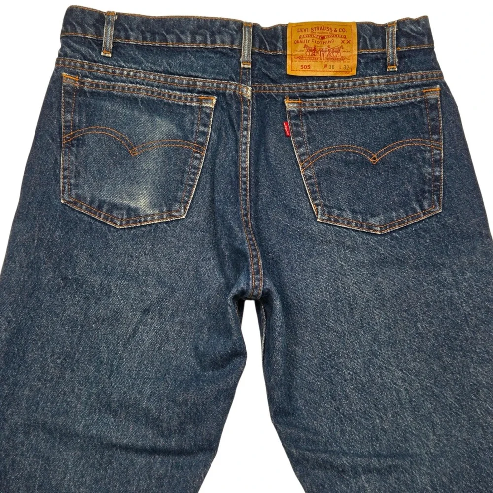 Vtg Levis 505 Jeans‎ Mens 36x32 Fits 34×31 Blue Vintage 1991 Made in USA Faded